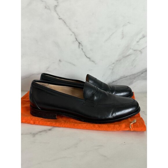 MARTIN DINGMAN Mens Black Leather Dress Shoes Sz 11.5 with storage bag - Picture 1 of 8
